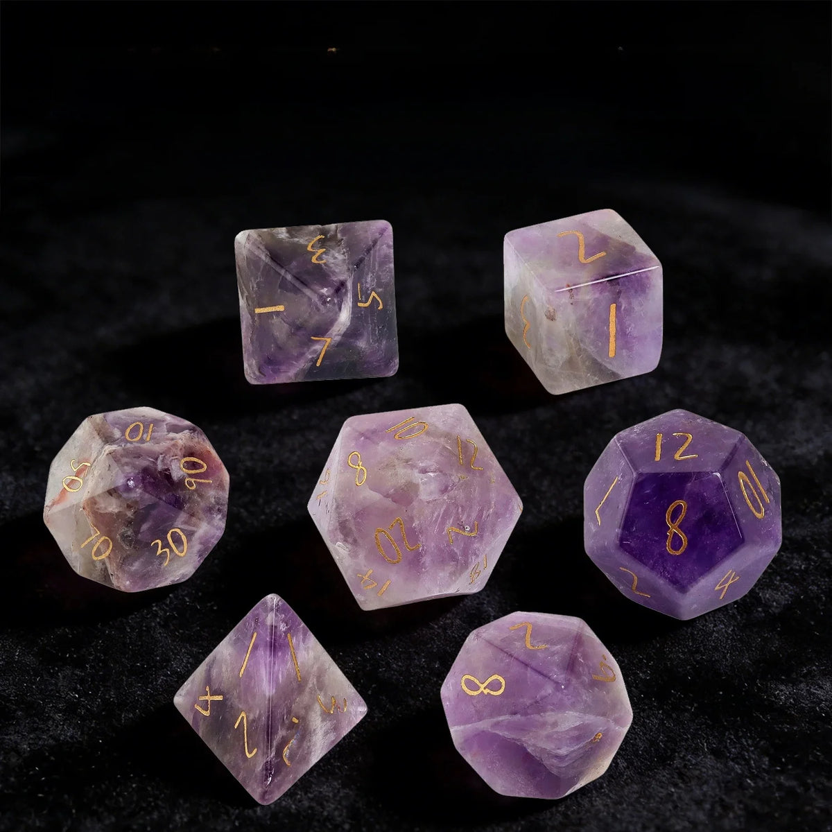 Amethyst RPG Dice Set - 7 Piece