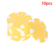 10 Pcs ABS Plastic   Casino Texas Hold'em  Metal Coins 11.5g   Game Chip Set Accessories