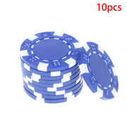 10 Pcs ABS Plastic   Casino Texas Hold'em  Metal Coins 11.5g   Game Chip Set Accessories