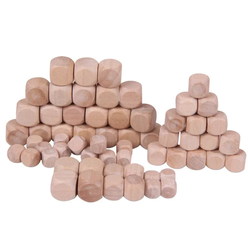 Wooden D6 Dice Set - 10 Piece