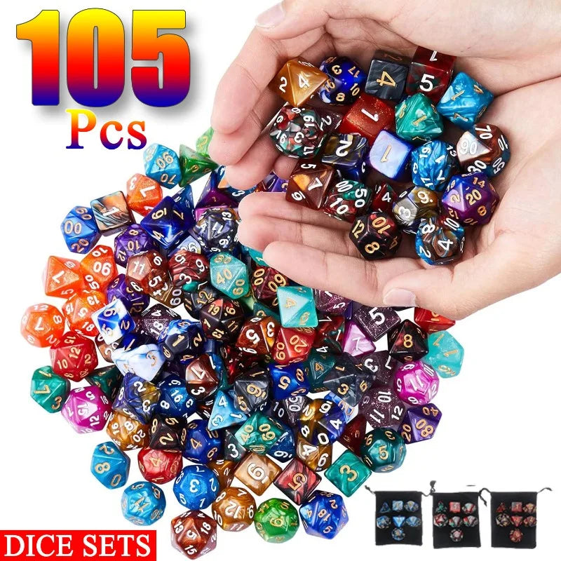 Mineral-Style RPG Dice Set - 7 Piece - Design 2