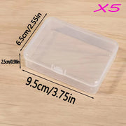 5/8Pcs Clear Card Storage Box With Dustproof Lid Desktop Organizer For Photo Cards Coins Small Accessories