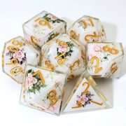 Handmade DND Gift For Board Games Polyhedral Resin DND Dice Set Role Playing Table Game RPG Dice Sharp Edge Dice-Layer13