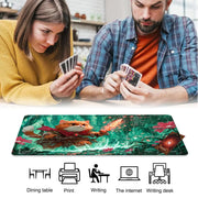 Flame Sword and Orange Cat TCG Playmat Magic Card Battle Mat Non-Slip Durable 35X60CM Commander playmat Board Game Mat for TCG