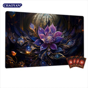 Polluted Purple Lotus Magic Card Battle Mat TCG Playmat Anti-slip Base 35X60CM Gathering Gaming Mats Board Game Mat for TCG