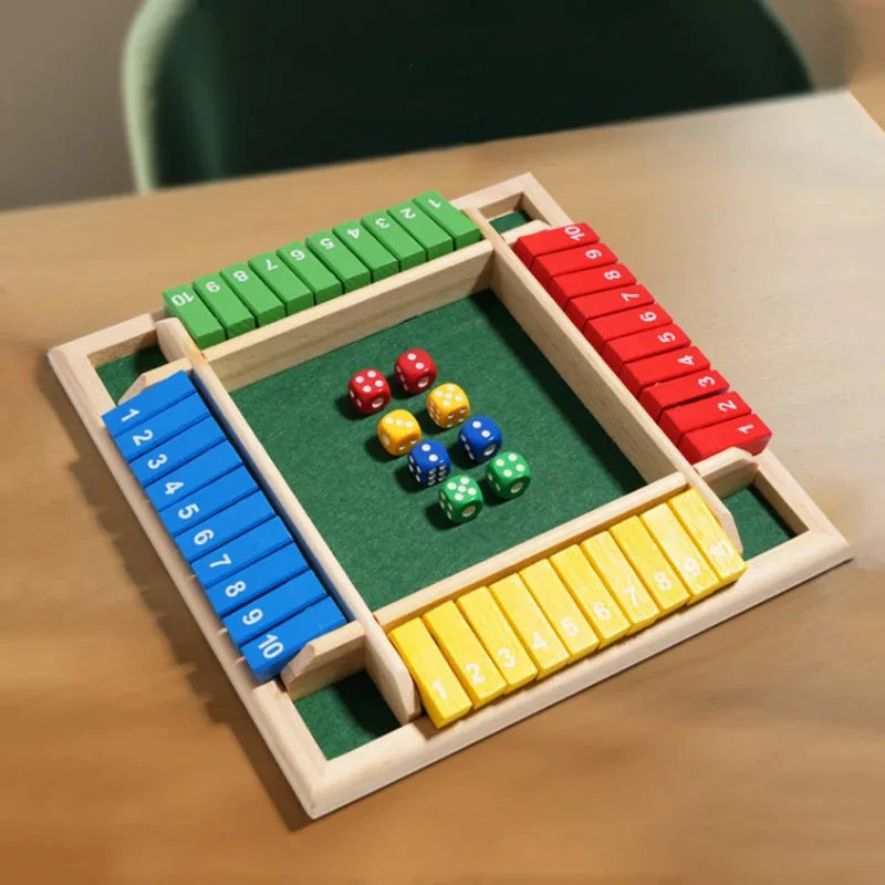 Fold-Flat Wooden Dice Tray & Storage - Design 2
