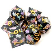 Handmade DND Gift For Board Games Polyhedral Resin DND Dice Set Role Playing Table Game RPG Dice Sharp Edge Dice-Layer13