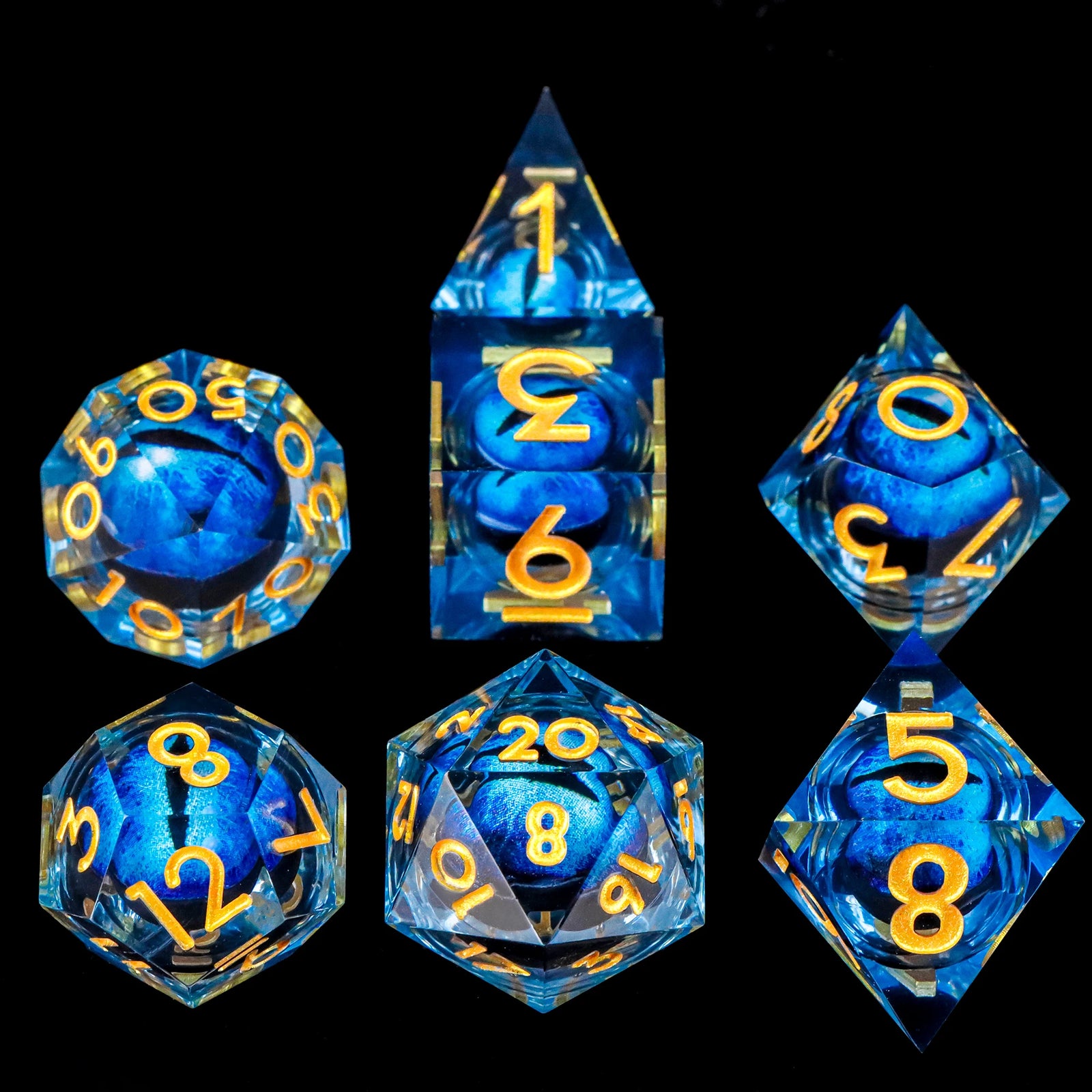 Mineral-Style RPG Dice Set - 7 Piece - Design 8