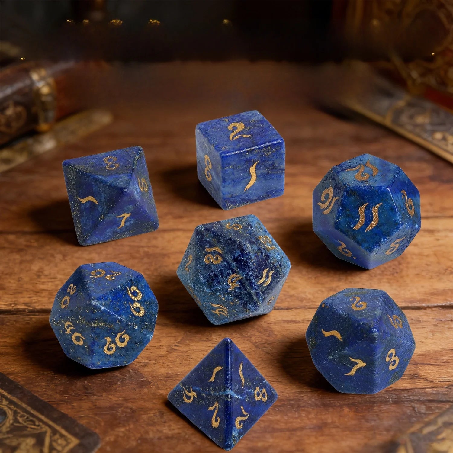 Lapis Lazuli RPG Dice Set