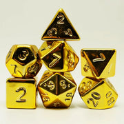7pcs electroplated gold set, the overall electroplating is very cool, game accessories dice, polyhedral dice, board game supplie