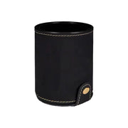 Leather Dice Cup Round Minimalist Design Durable Storage Box for Adults