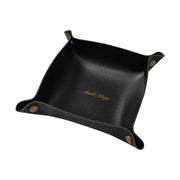 1PC PU Leather Storage Box Desktop Tray Jewelry Cosmetic Phone Key Wallet Coin Basket Folding Storage Case Table Organizer