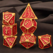 Dungeon and Dragon DND Metal Dice Set D&D, 7 Piece Polyhedral Role Playing RPG D and D Dice D20 D12 D10 D8 D6 D4