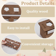 Wooden Dice Holder 3 tier Dice Display Rack Coconut Brown Storage Shelf Holds 21 Pcs of Polyhedral for making kit