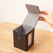 PU Window Collection Box Magnetic Closure Moisture-proof Card Deck Box Stain-resistant with Lid Game Card Organizer Board Games