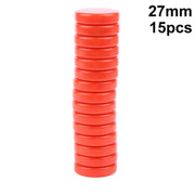 15Pcs Backgammon Draughts 20MM 27MM 32MM Plastic Round Multi Color Western Chess Checkers for Home Table Games