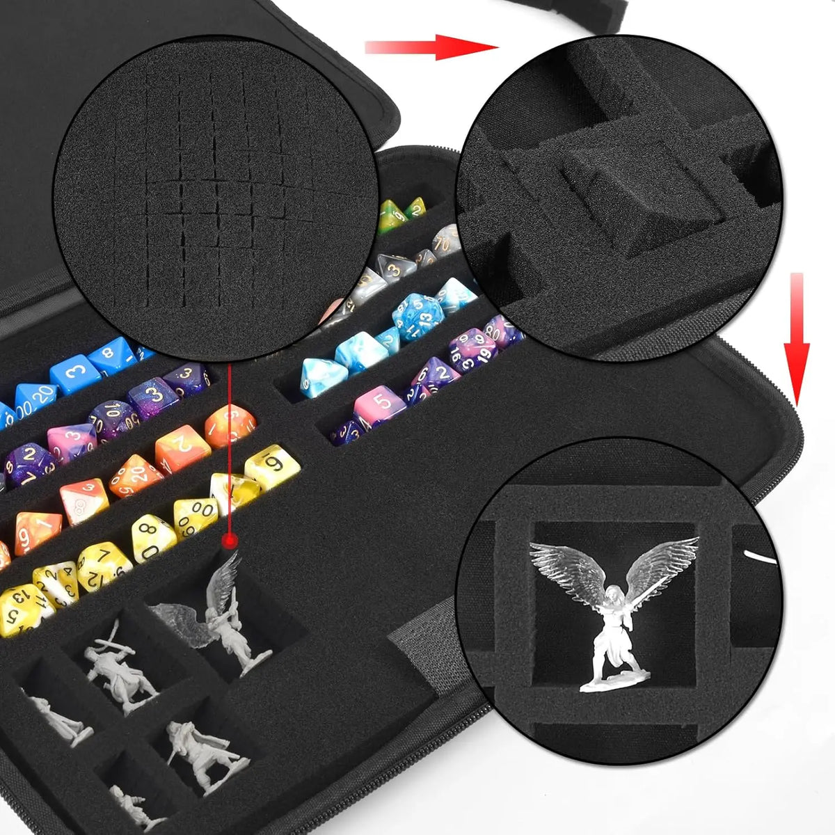 DND Dice & Accessory Organiser Case – 3 Colours to Choose From