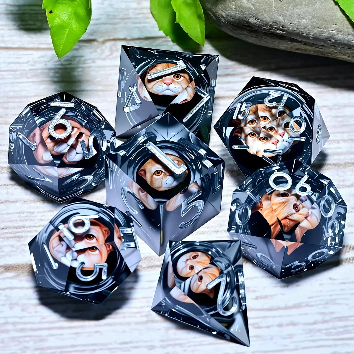 Crystal Resin Dice Set – 4 Colours to Choose From