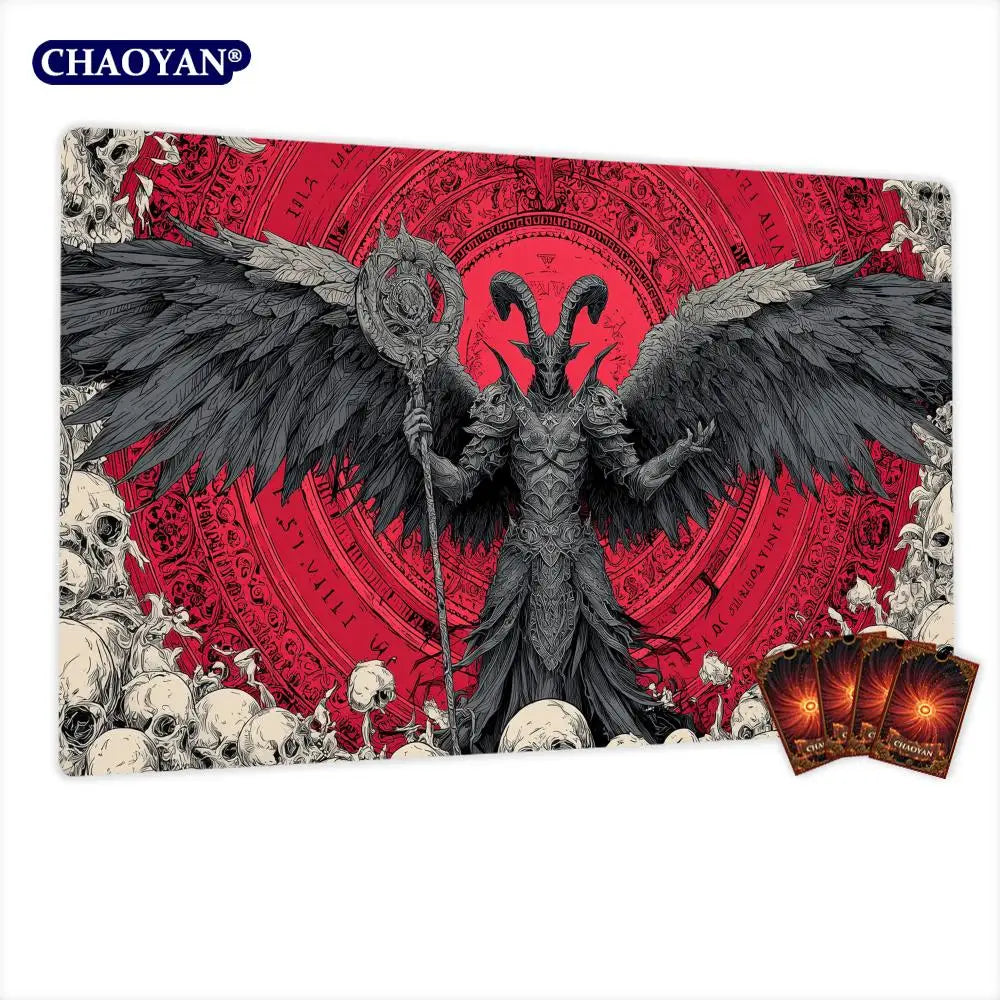 Demon Messenger and Rune Array Magic Card Battle Mat MTG Playmat Anti-slip Base Gathering Gaming Mats Board Game Mat for TCG