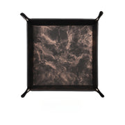 New Minimalist Style Pu Leather Dice Tray Four Corners Folding Game DND Dungeon with Dragon Dice Tray Storage Tray - Medium