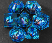 Set Of 7 Sharp Edge Resin Polyhedral DND Dice For D&D RPG Role Playing Games