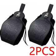 Genuine Leather DND Dice Bag Tray - Cute Drawstring Pouch RPG D&D Roleplaying Coin Purse Gift Ideas STZ04