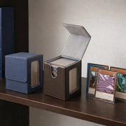 PU Window Collection Box Magnetic Closure Moisture-proof Card Deck Box Stain-resistant with Lid Game Card Organizer Board Games