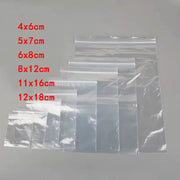 100PCS Small Zip Lock Sealing Bags Reclosable Transparent Plastic Bag Vacuum Storage Bag Clear Bags Ziplock Food Storage Zip Bag