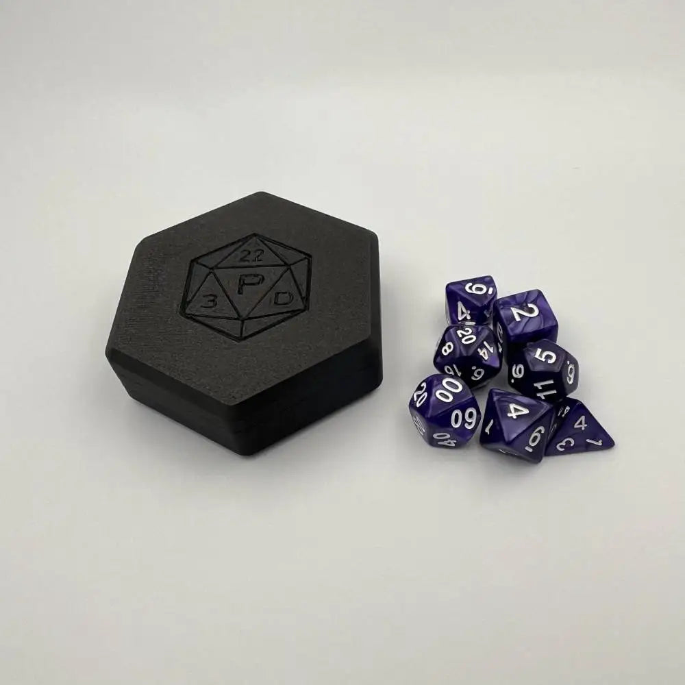 Acrylic Dice Storage Box - Matte Black – 17 Colours to Choose From