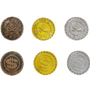100/200PCS Plastic Pirate Gold Silver Coin Halloween Kids Birthday Party Decoration Fake Coins Game Treasure Hunt arty Supplies