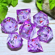 DND Resin Dice 7-Piece Set for Dungeons and Dragons DND 5e RPG Gift, Board Game Tabletop Role Playing Dice Game, Birthday Gift,