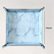 Dice Tray Leather Dice Tower for DND MTG Dices Storage Board Game Accessories Foldable Desktop Storage Box Shaped Square Hard
