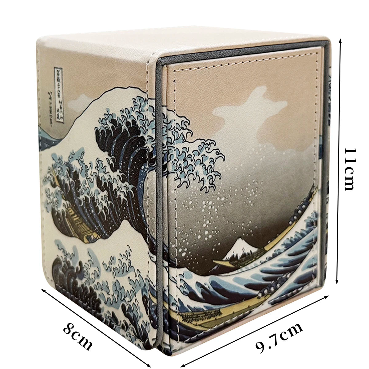 Starry Night Game Trading Card Portable Storage Box Blue Sky PU Leather Premium Deck Case Holding100+Double Sleeved Cards TCG