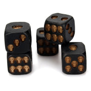 5Pcs Gothic Skull Dice Black Gold Resin D6 Six-Sided Dice with Embossed Skulls Novelty Game Accessory for RPG Board Games