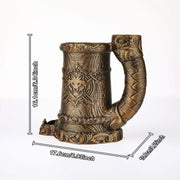 Mug Dice Tower - Druid Wolf Emblem Cup Dice Tower, Accessory for Tabletop RPG, Available in 3 Colors