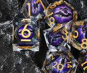 Set Of 7 Sharp Edge Resin Polyhedral DND Dice For D&D RPG Role Playing Games