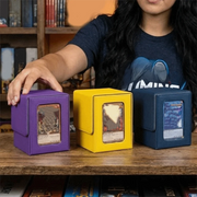 PU Window Collection Box Magnetic Closure Moisture-proof Card Deck Box Stain-resistant with Lid Game Card Organizer Board Games