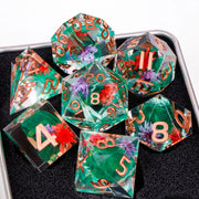 Resin Dice Set Sharp Edge Dice Handmade Resin D&D Dice Set for Dungeons and Dragons Gifts Digital Dice D20 Dice