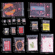 StoBag 100pcs Cartoon Transparent Mini Zipper Plastic Bags Small Sealing Jewelry Packaging Pouch Storage Waterproof Reusable