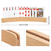 2/3/4Pcs Of Set Wooden Curved Playing Cards Holder Hands-Free Lazy Poker Base Stand Party Cards Games Accessories For Children