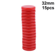 Multi Color Round Plastic Chess Pieces 20/27/32MM 15Pcs Backgammon Draughts Western Board Game Supplies