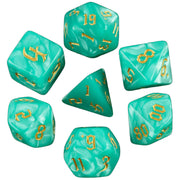 DND 7pcs Polyhedral Dice Set Pearl Swirl for Role Playing Table Games Party Supplies