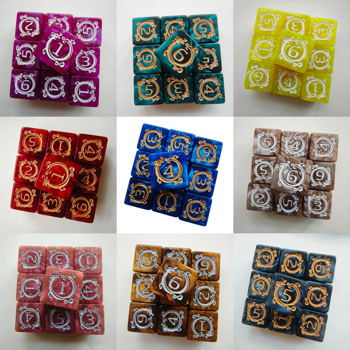 Dragon Acrylic D6 Dice Set - 10 Piece