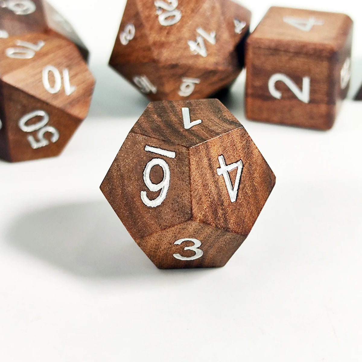 Wooden Dice Set – 12 Colours to Choose From
