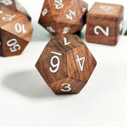 DND Wooden Dice for Board Games, Role-Playing Dice for Dungeons & Dragons D&D Dices Wood Cubes Polyhedral RPG Dices Set D6 D20