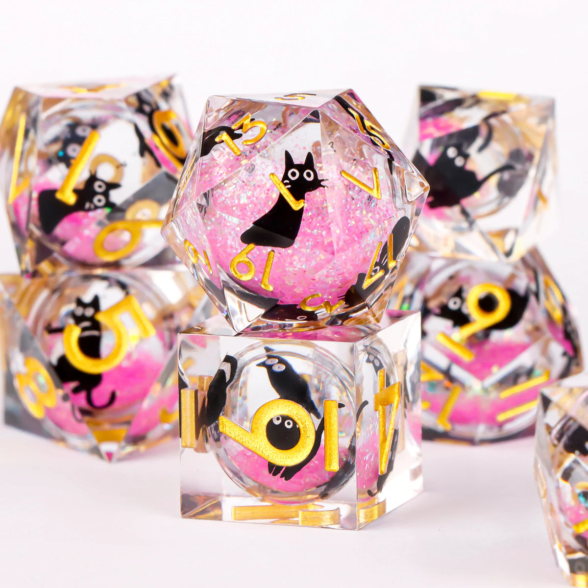 Handmade Sharp-Edge Resin Dice Set – 26 Colours to Choose From