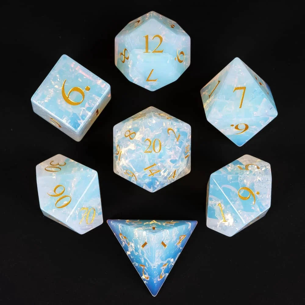 Opal RPG Dice Set - 7 Piece