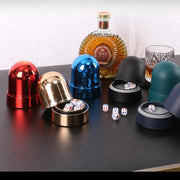 New Dice Cup Press with 5 Dices Upgraded Entertainment Table Games Dices Game Bar Dice for Family Bar Restaurant KTV 4 Colors