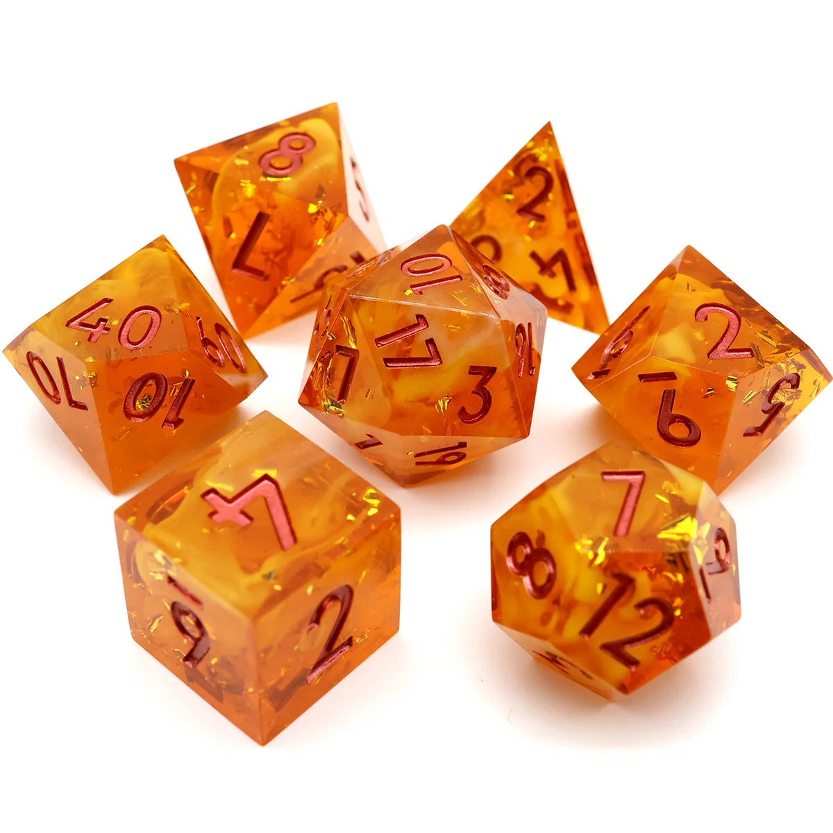Sharp Edge Resin Polyhedral RPG Dice Set - Design 2