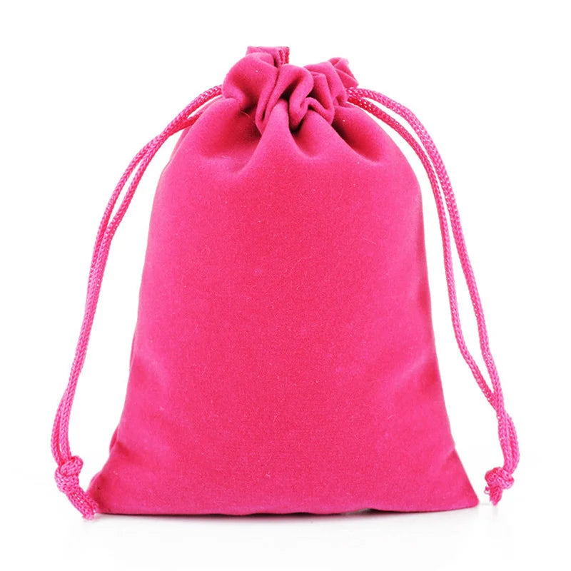 10pcs Jewelry Velvet Drawstring Bag Christmas Party Gift Packaging High Quality Soft Cloth Bag Dust Bag Luxury Pouch